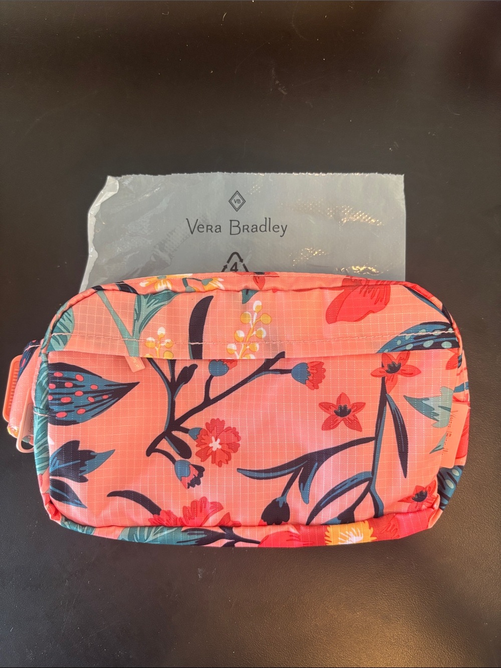 Vera Bradley Coral Floral Waist Zip Pouch